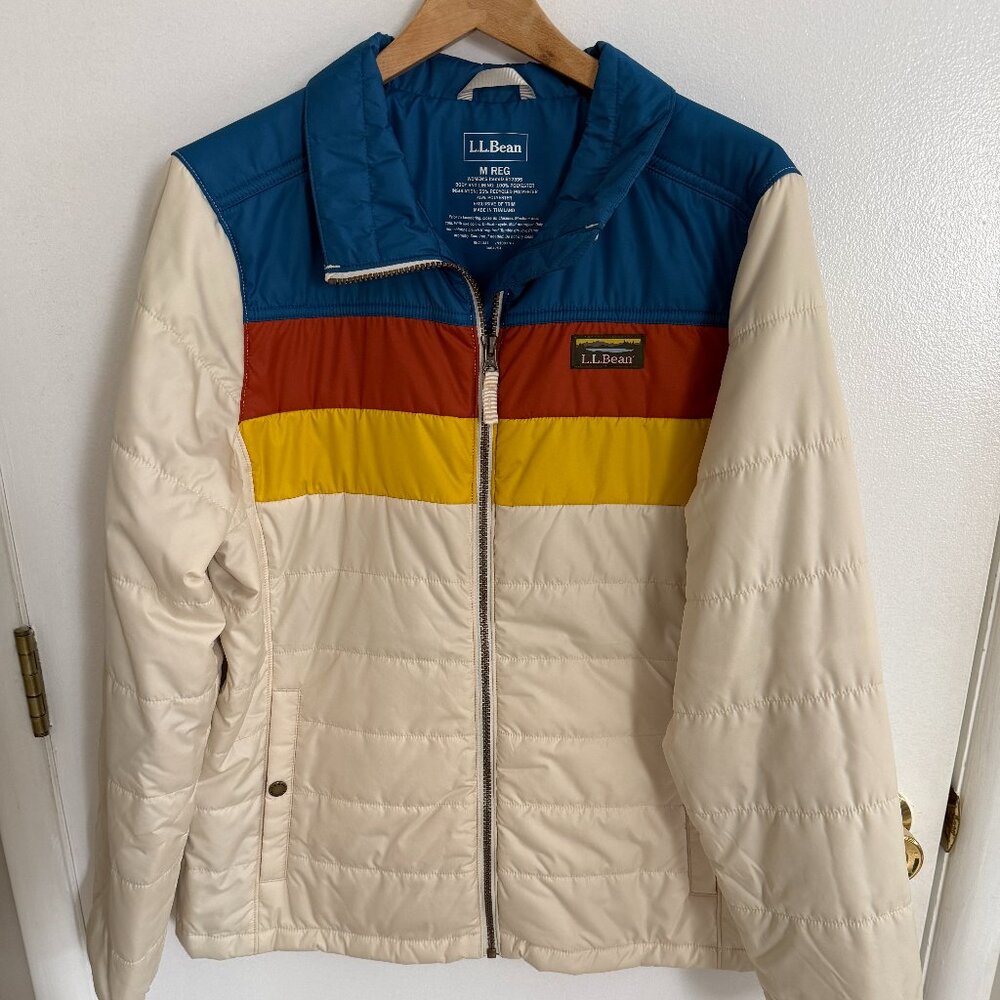 LL Bean Women's Mountain Classic Puffer Hooded Jacket, Colorblock